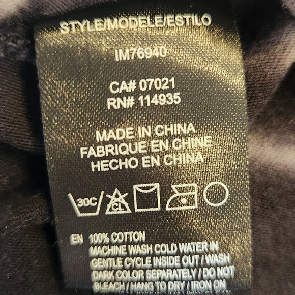 Rebel Sugar Tie Dye Black & White Floral T-Shirt - Picture 3 of 3